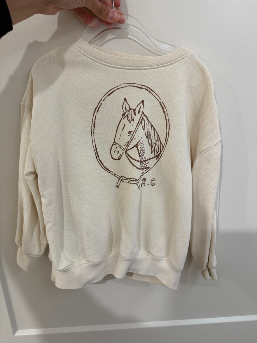 Rylee + Cru Cream Horse Graphic Sweatshirt